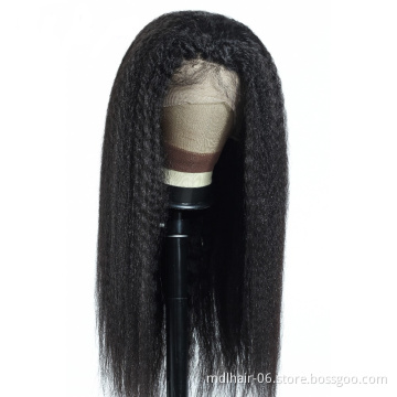 Wholesale Kinky Straight Lace Closure Human Hair Wigs For Women Brazilian Remy Human Hair 4*4 Lace Closure Wigs With Baby Hair